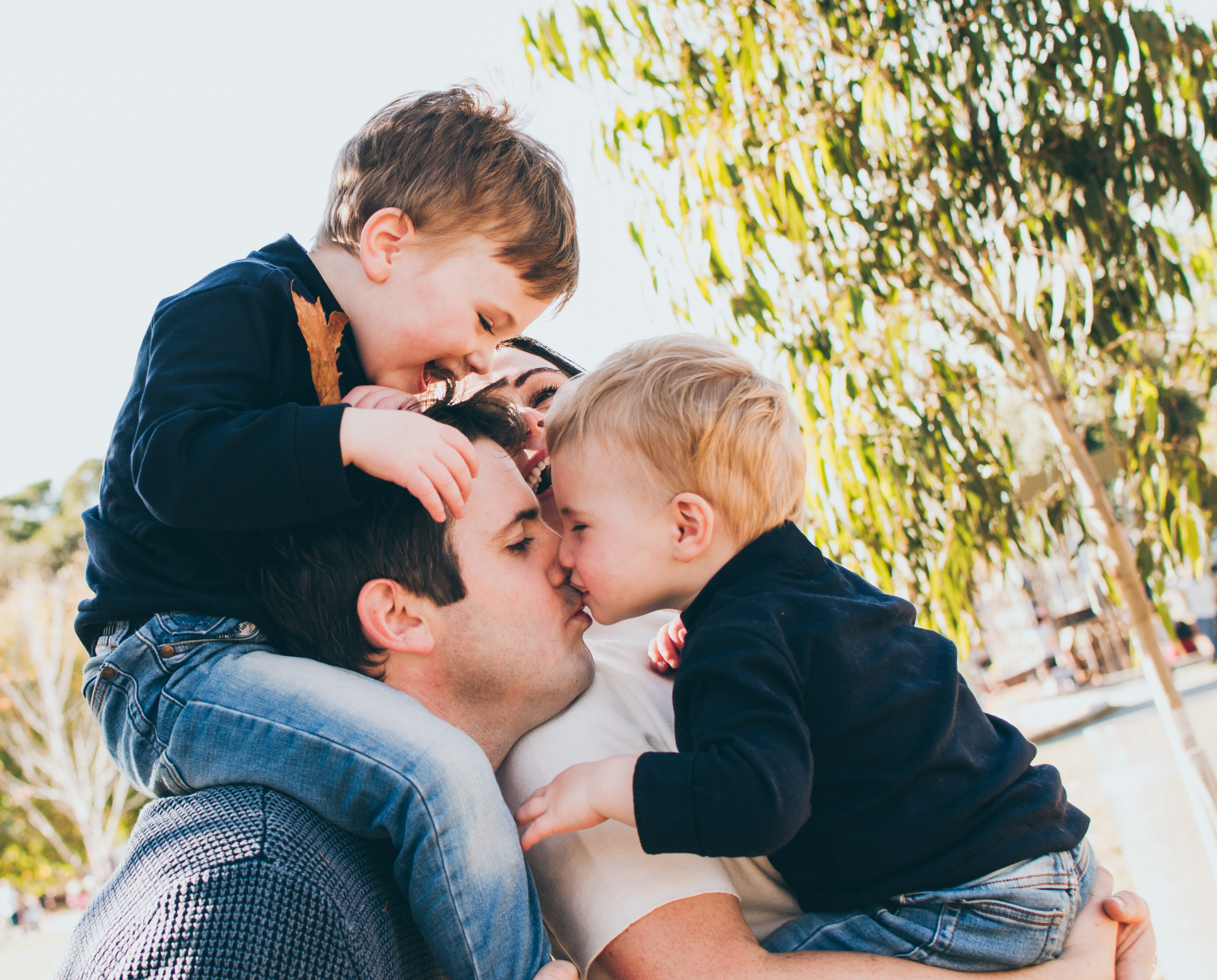 Melbourne Lifestyle Photography happy family hugging, kissing, interacting and connecting