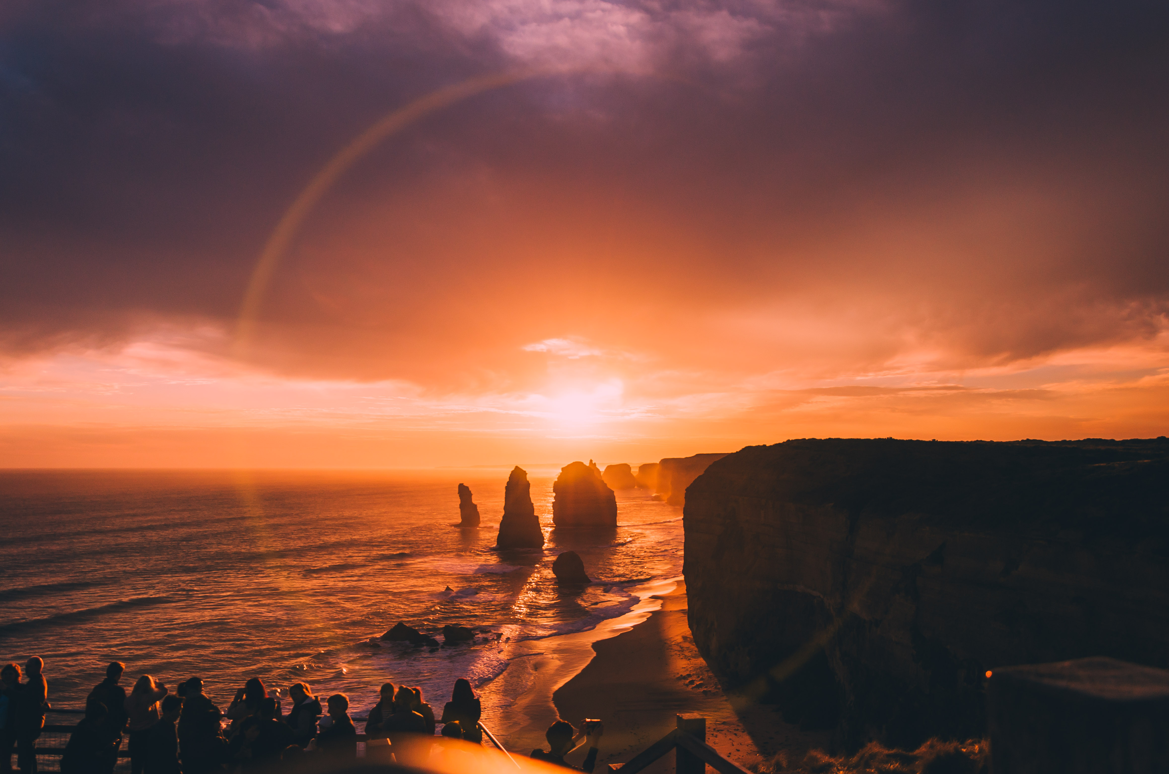 Silhouette photo of Twelve Apostles on the Great Ocean Road in Victoria, Australia photographed by Liyat G Haile Photography