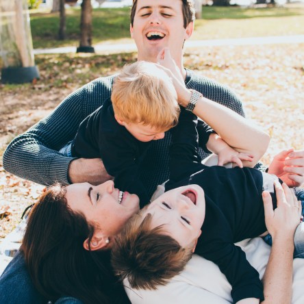 Melbourne Lifestyle Family Photography happy hugging and lying on picnic blanket
